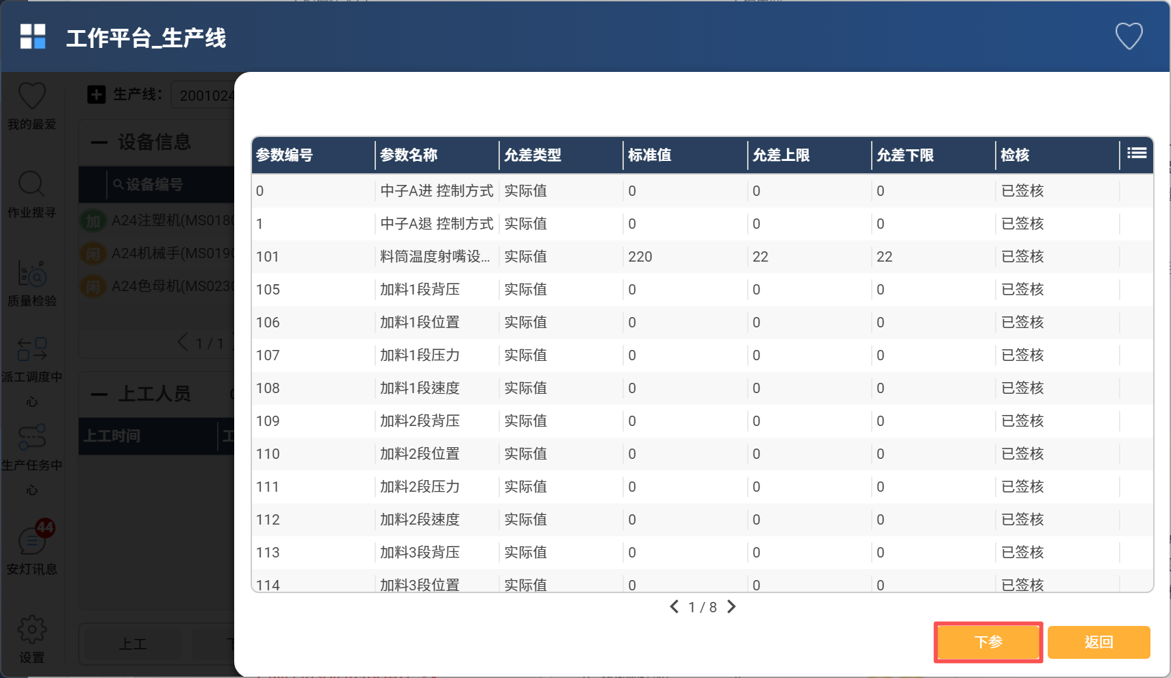 工艺标准下发